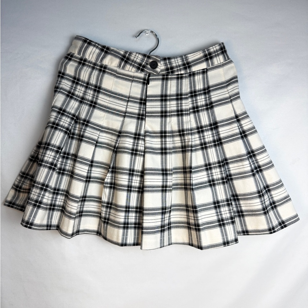 Full Tilt Black and White Plaid Skater Skirt